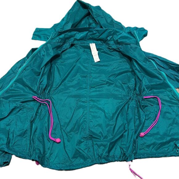 Fabletics Natalia Woven Jacket Dark Jade/Fiesta XS - Picture 9 of 12